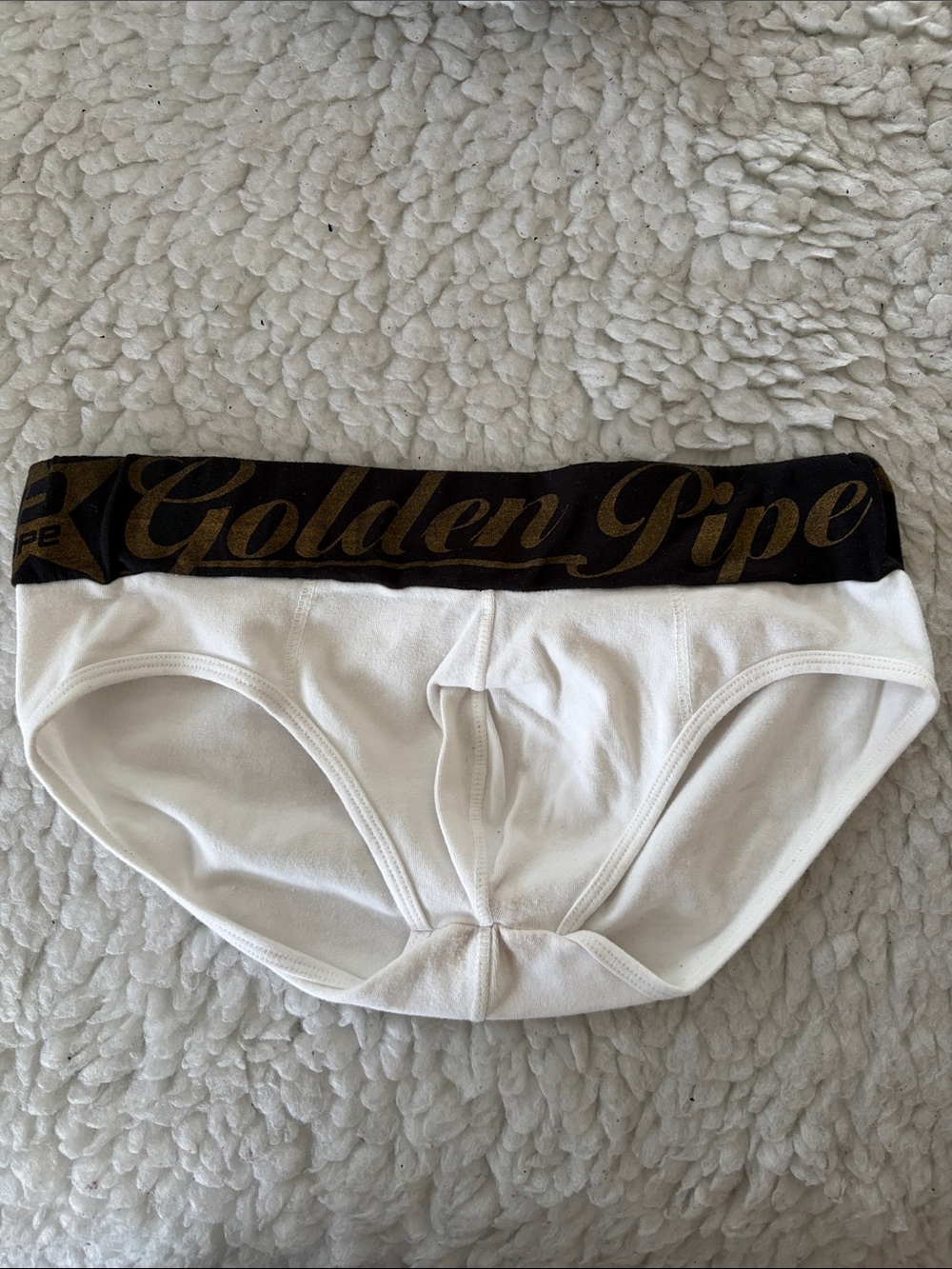 Golden Pipe Large White Briefs